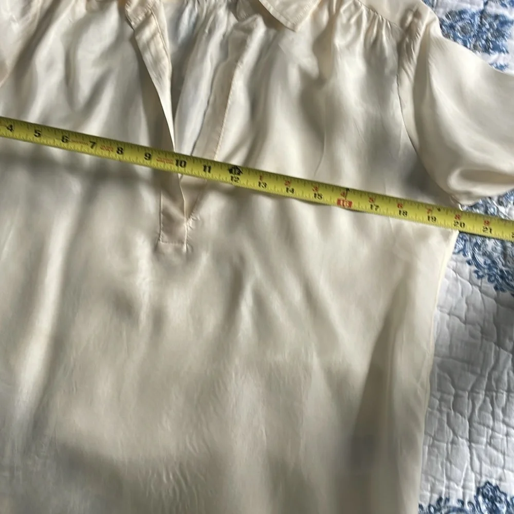 J. Crew Eco cupro-blend collared V-neck popover top - Picture 7 of 10